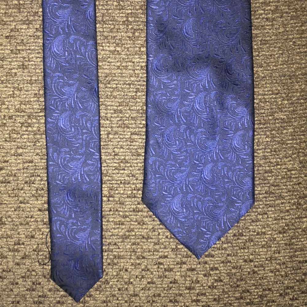 Navy Blue Paul Malone Mens Tie Palm Beach Design